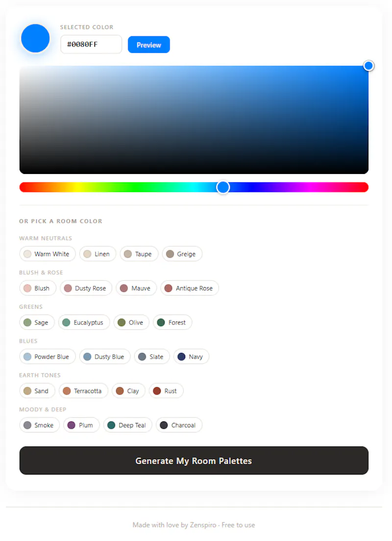 Room Color Palette Generator screenshot 1