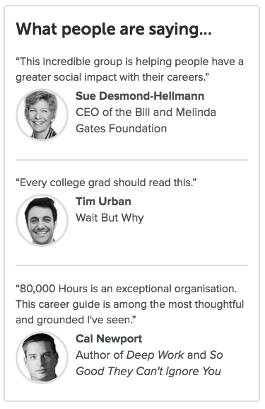 80,000 Hours Career Guide Image