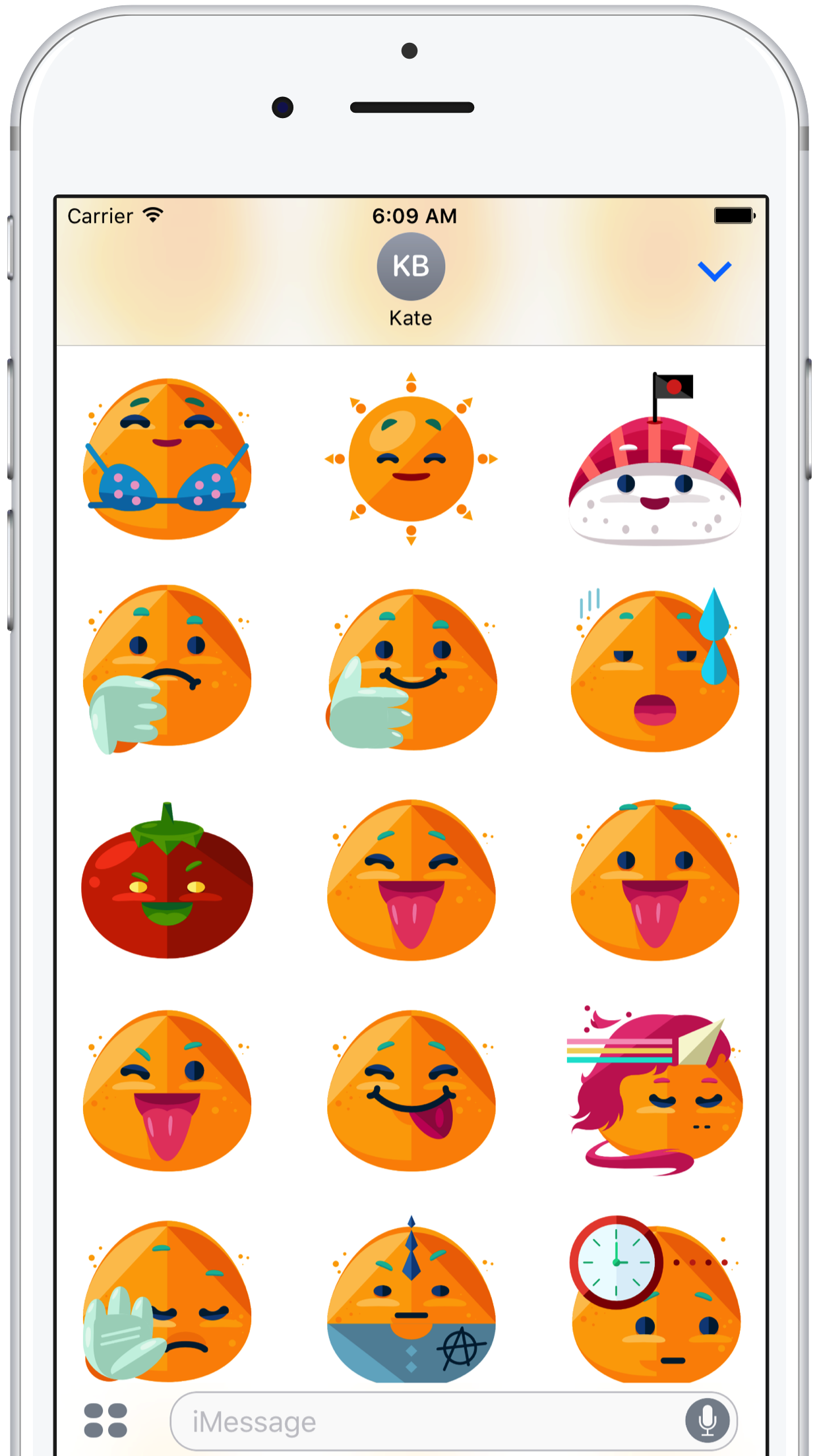 Flat Emoji Stickers Pack gallery image