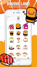 Animated Sushi Love Emojis iMessage gallery image