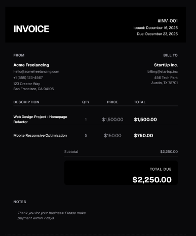 InvoiceDeck - Screenshot 5 showing product features and functionality