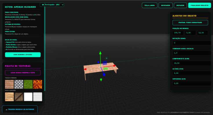 Pixel Modeler 3D - Main product screenshot demonstrating key features and user interface