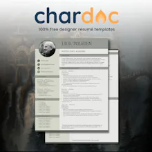 chardoc // résumé templates gallery image
