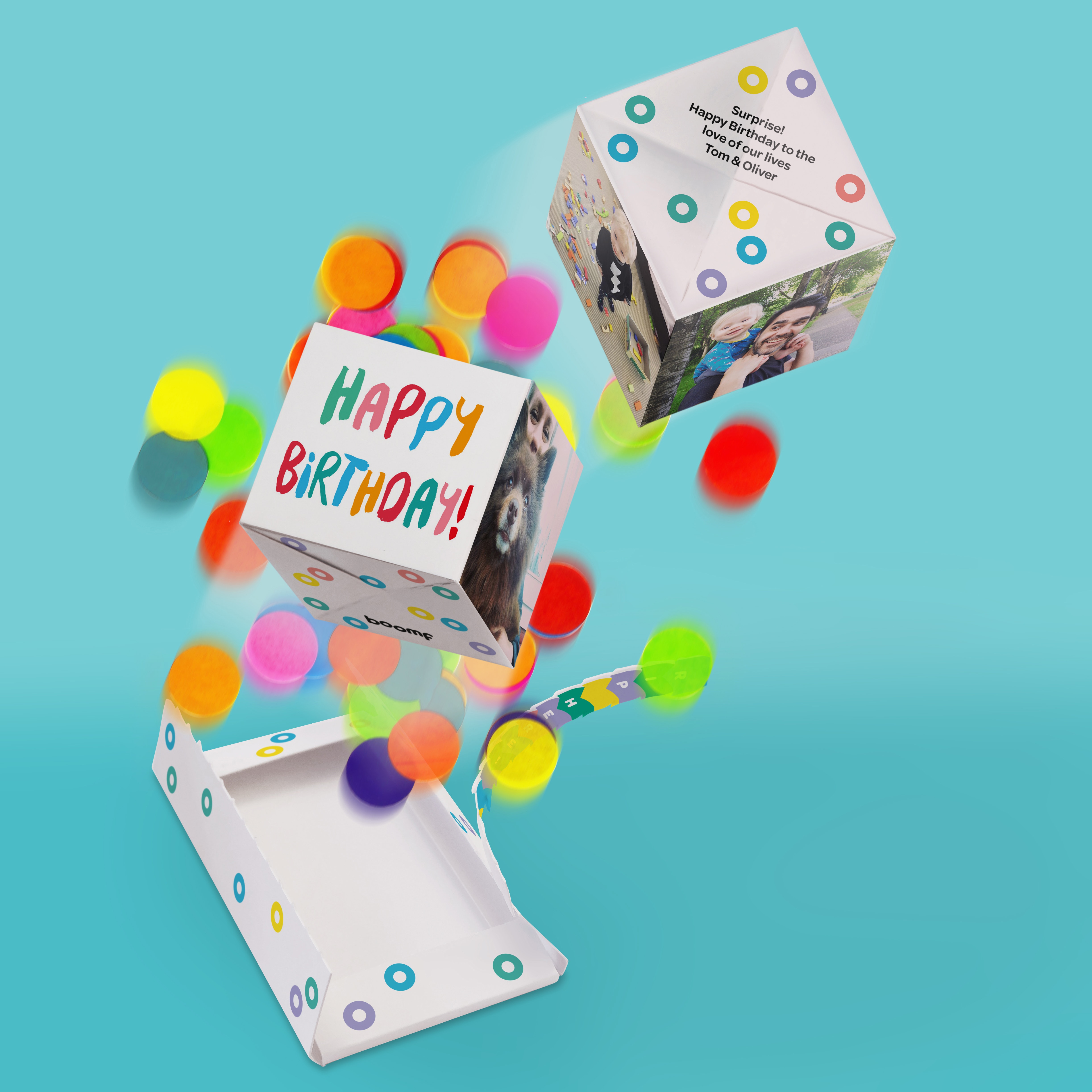 gift box that explodes confetti