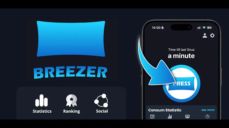 Breezer: Social Snus App screenshot 1 (video preview)