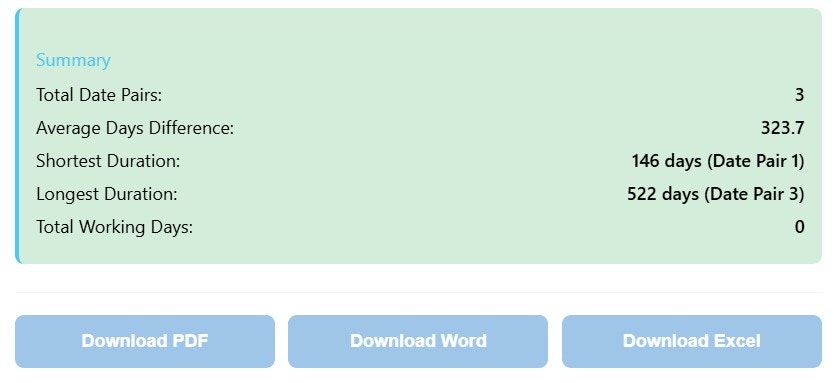 Difference Between Two Dates Calculator gallery image
