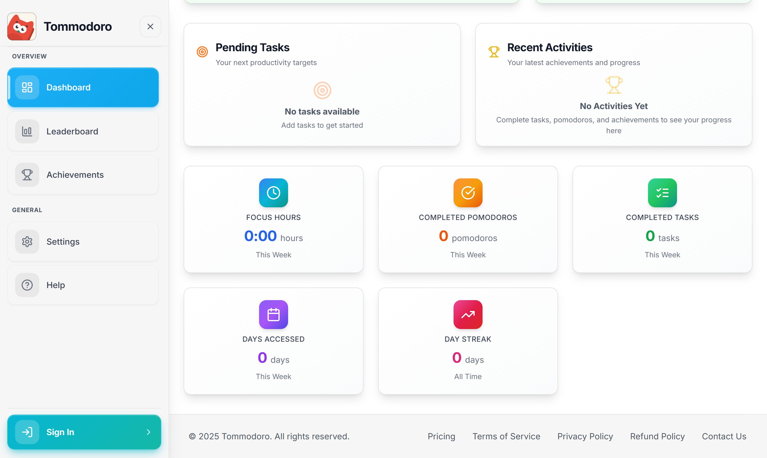 Tommodoro - Screenshot 4 showing product features and functionality
