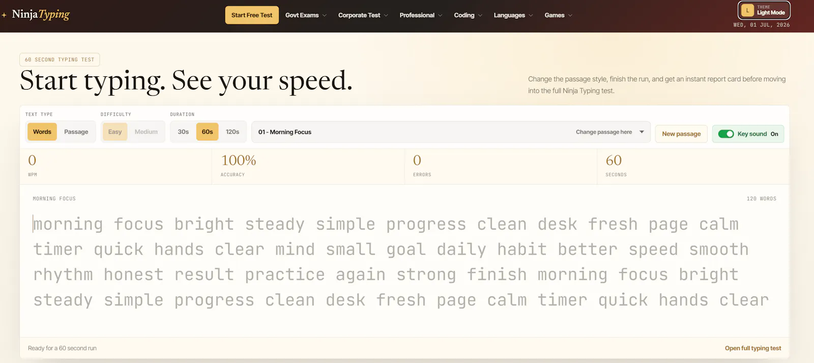 Ninja Typing screenshot 1