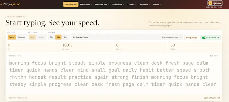 Ninja Typing screenshot 1