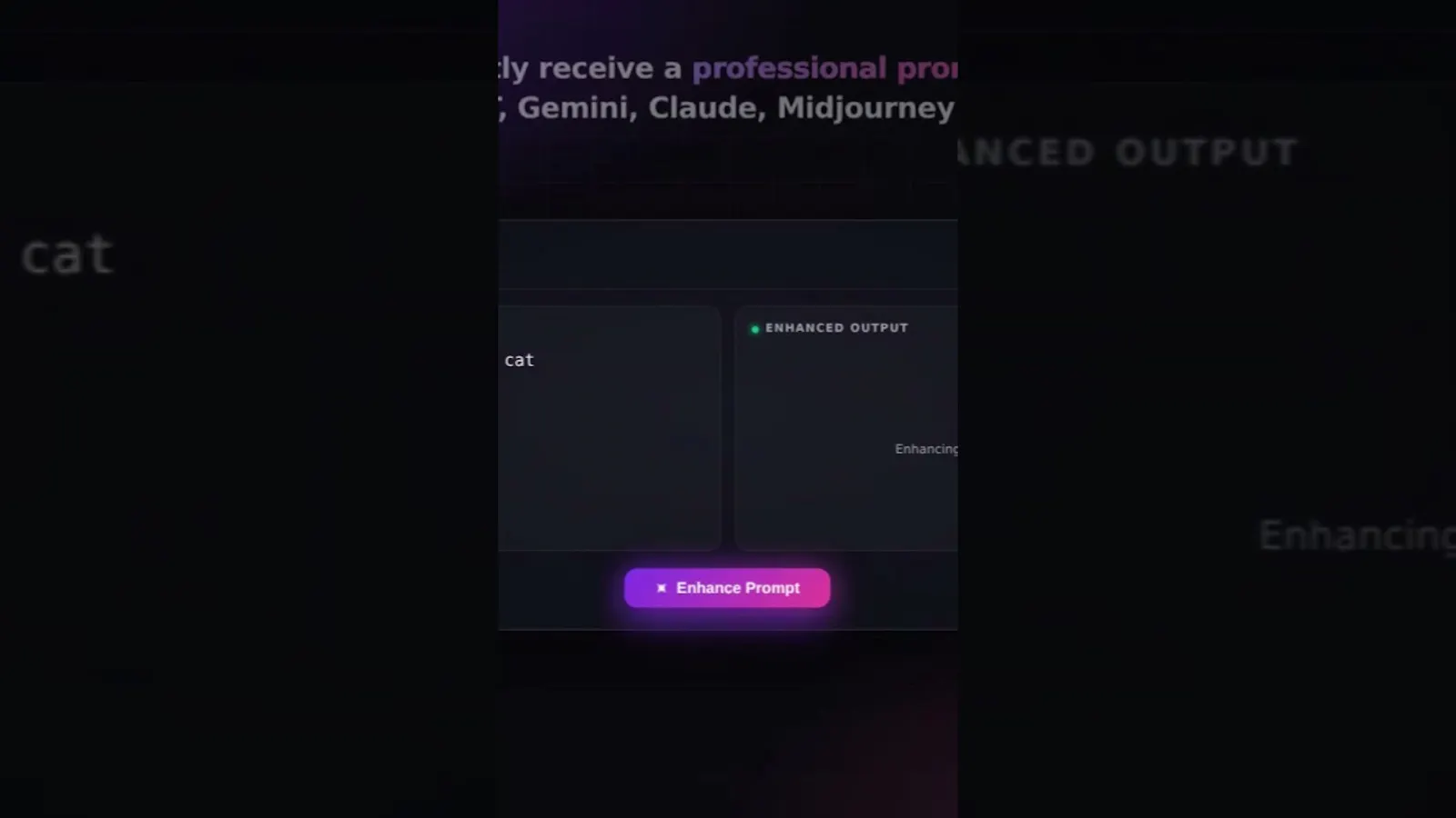 Prompt Enhancer AI screenshot 1 (video preview)