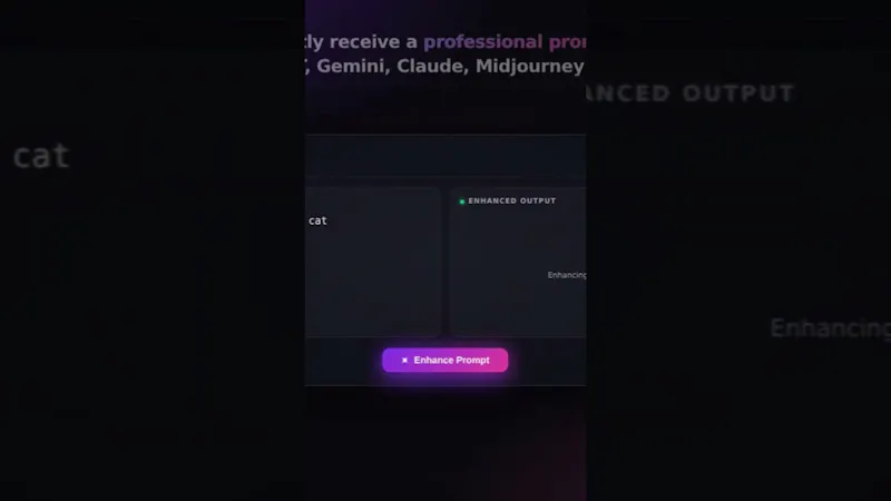Prompt Enhancer AI screenshot 1 (video preview)