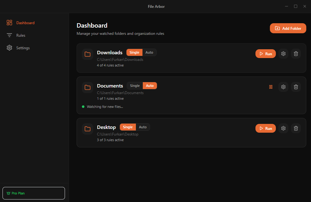 FileArbor – Automatic File Organizer gallery image