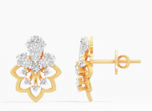 Lotus Cluster Stud Earrings gallery image