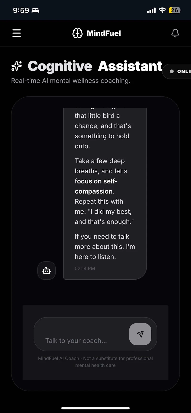MindFuel — Mental Nutrition Tracker screenshot 1