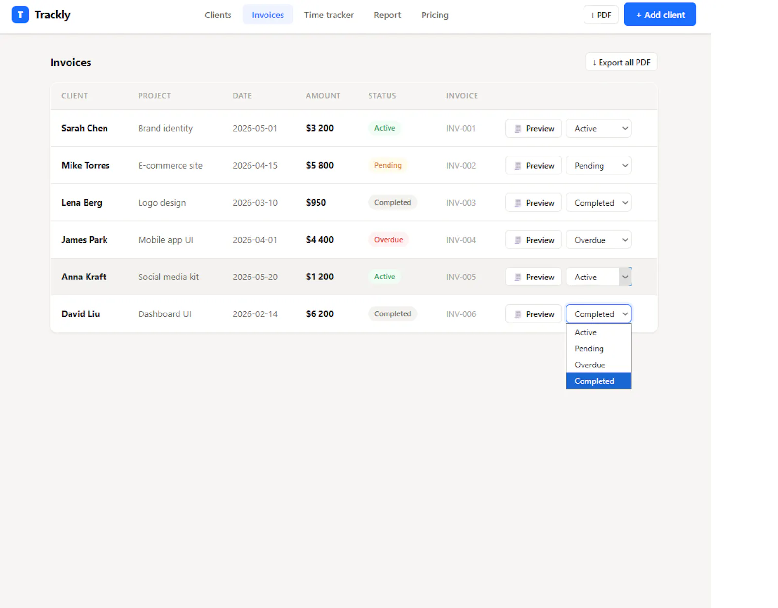 Trackly screenshot 2