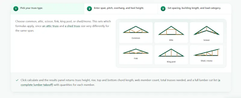 Roof Truss Calculator screenshot 2