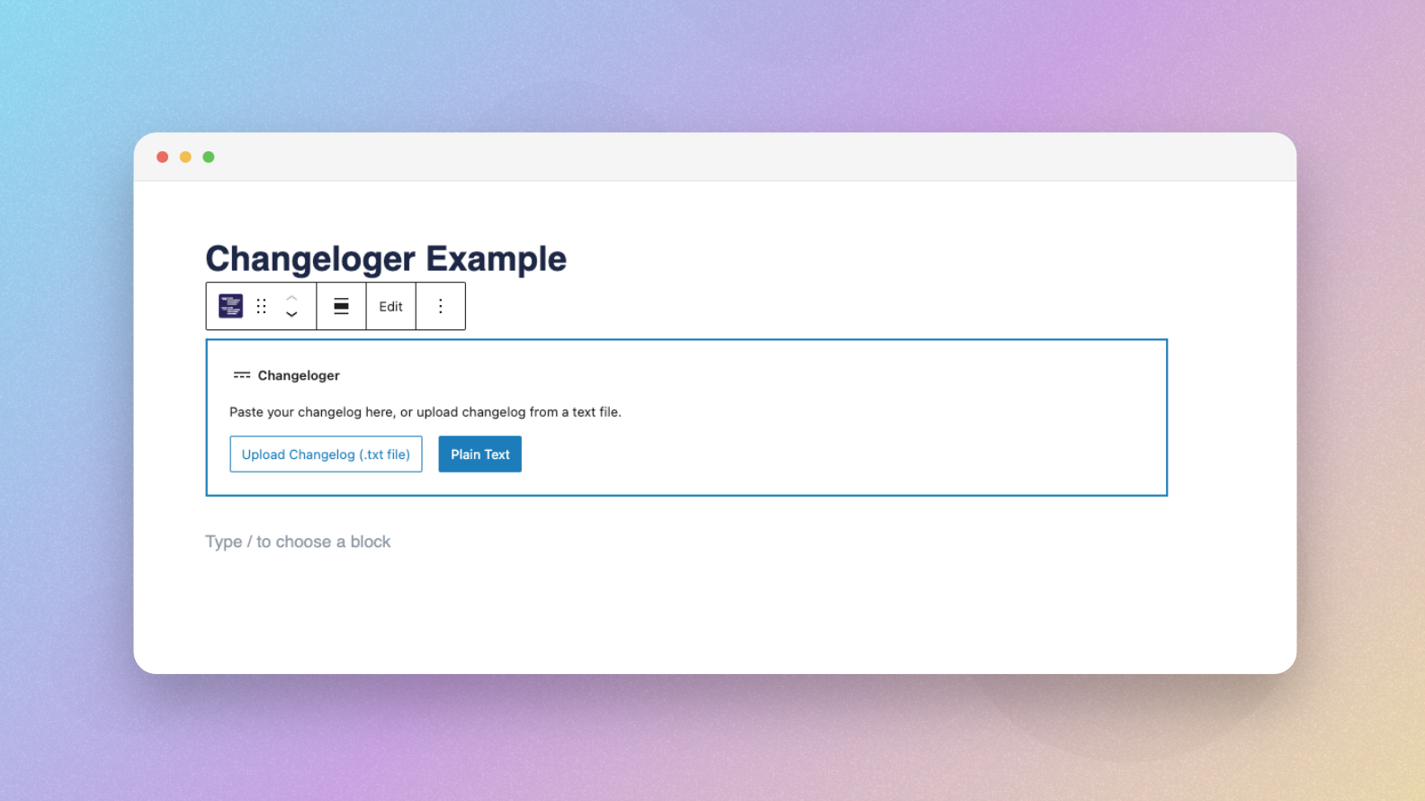 Changeloger untuk WordPress media 4