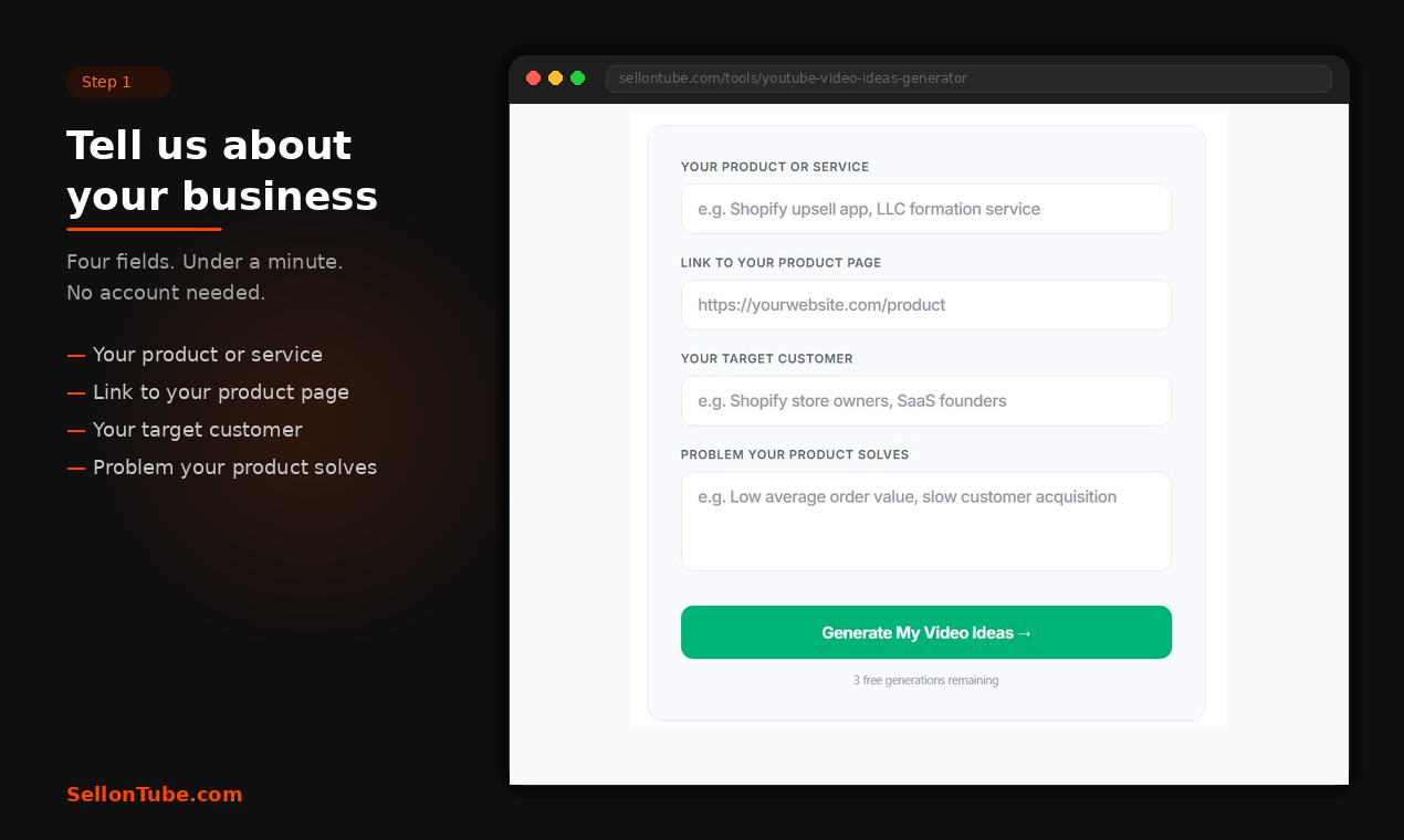 YouTube Video Ideas Generator gallery image