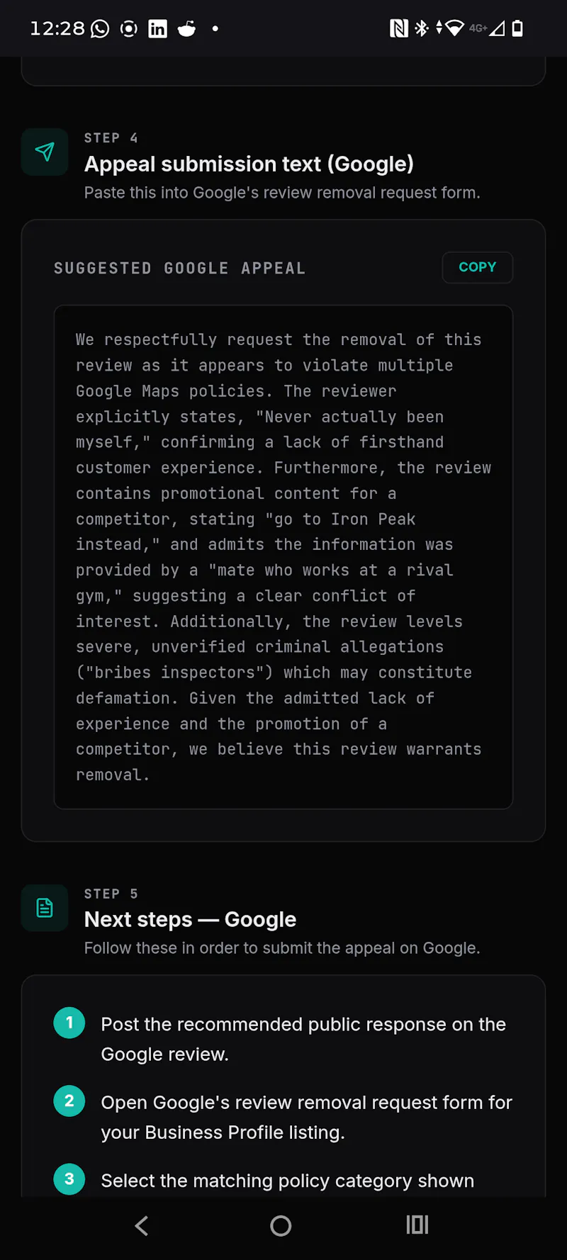 ReviewSOS screenshot 3