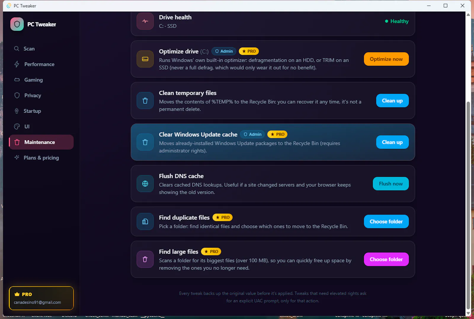 PC Tweaker screenshot 6