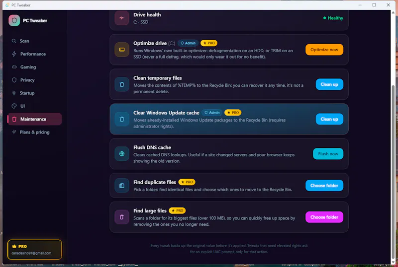 PC Tweaker screenshot 6