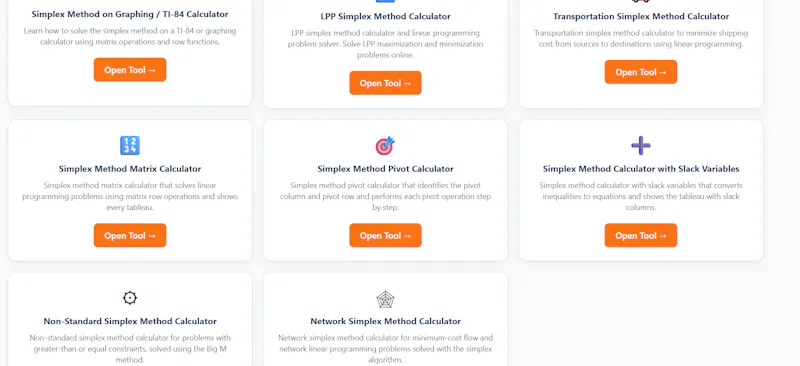 Simplex Method Calculator screenshot 3