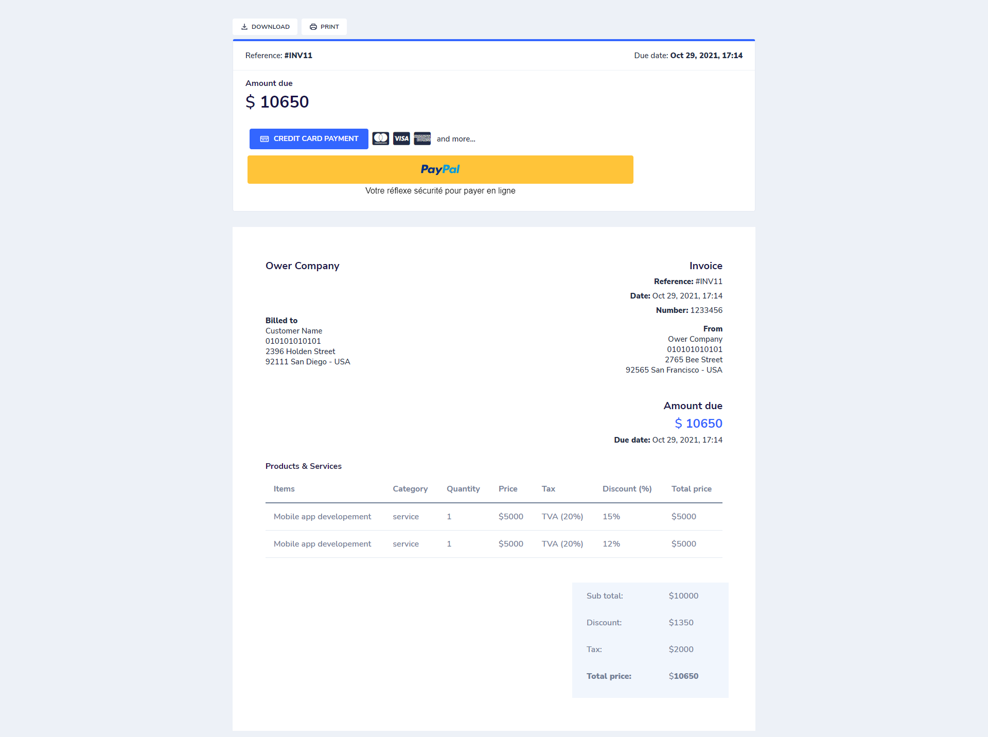 NGX.BILL Self hosted accounting/billing gallery image