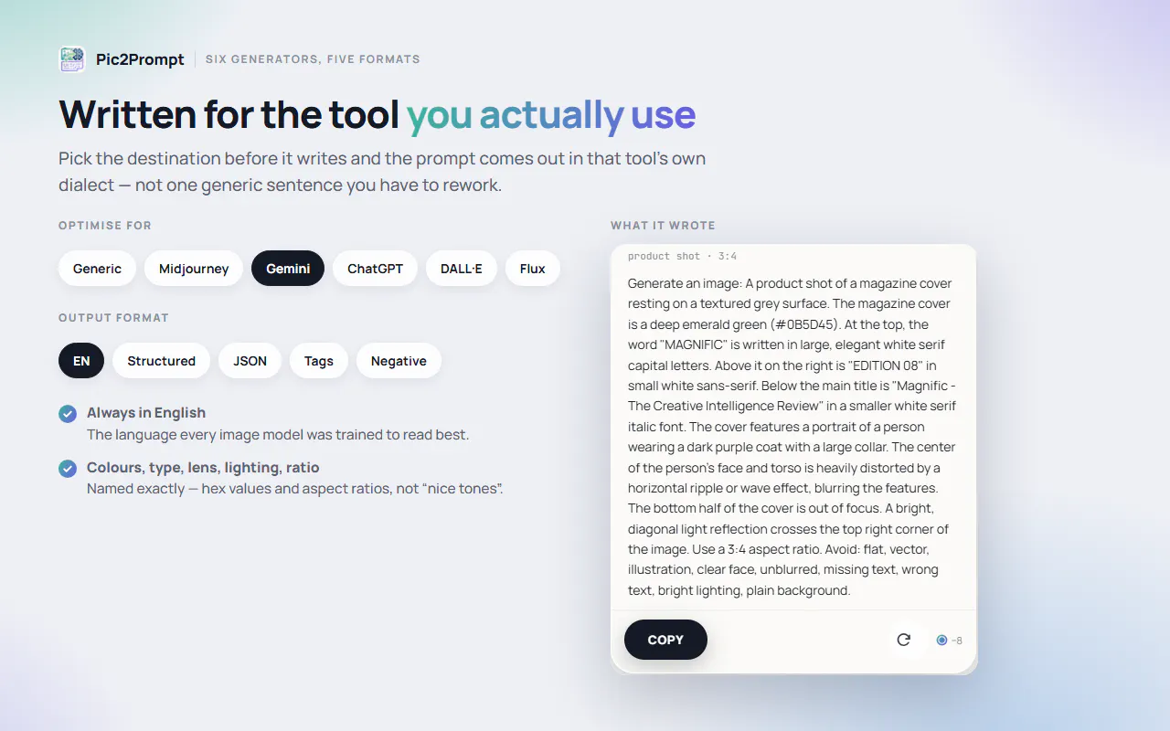 Pic2Prompt — Image to AI Prompt screenshot 2
