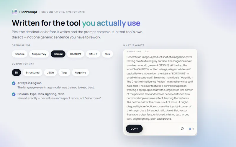 Pic2Prompt — Image to AI Prompt screenshot 2