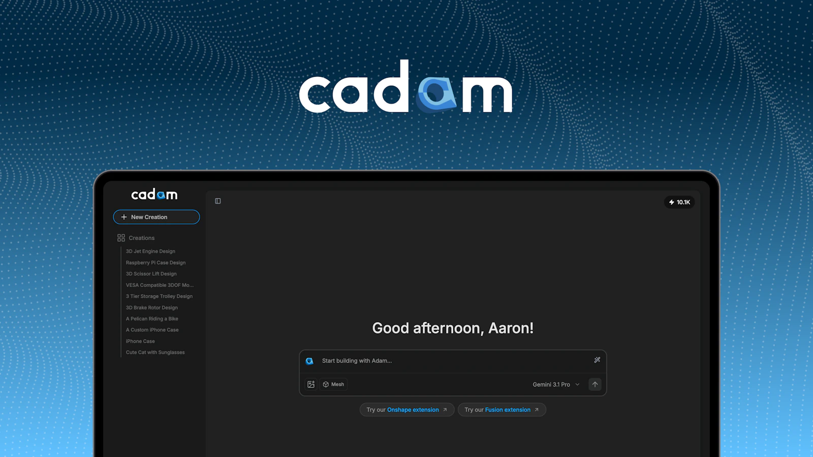CADAM screenshot 2