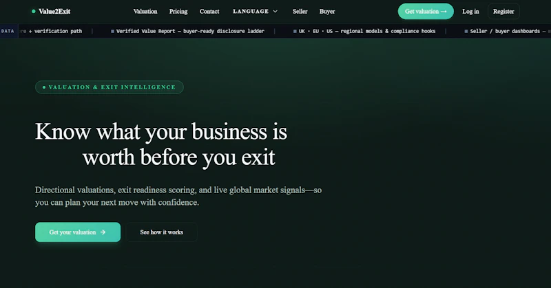 Value2Exit — Valuation & Exit Readiness screenshot 5