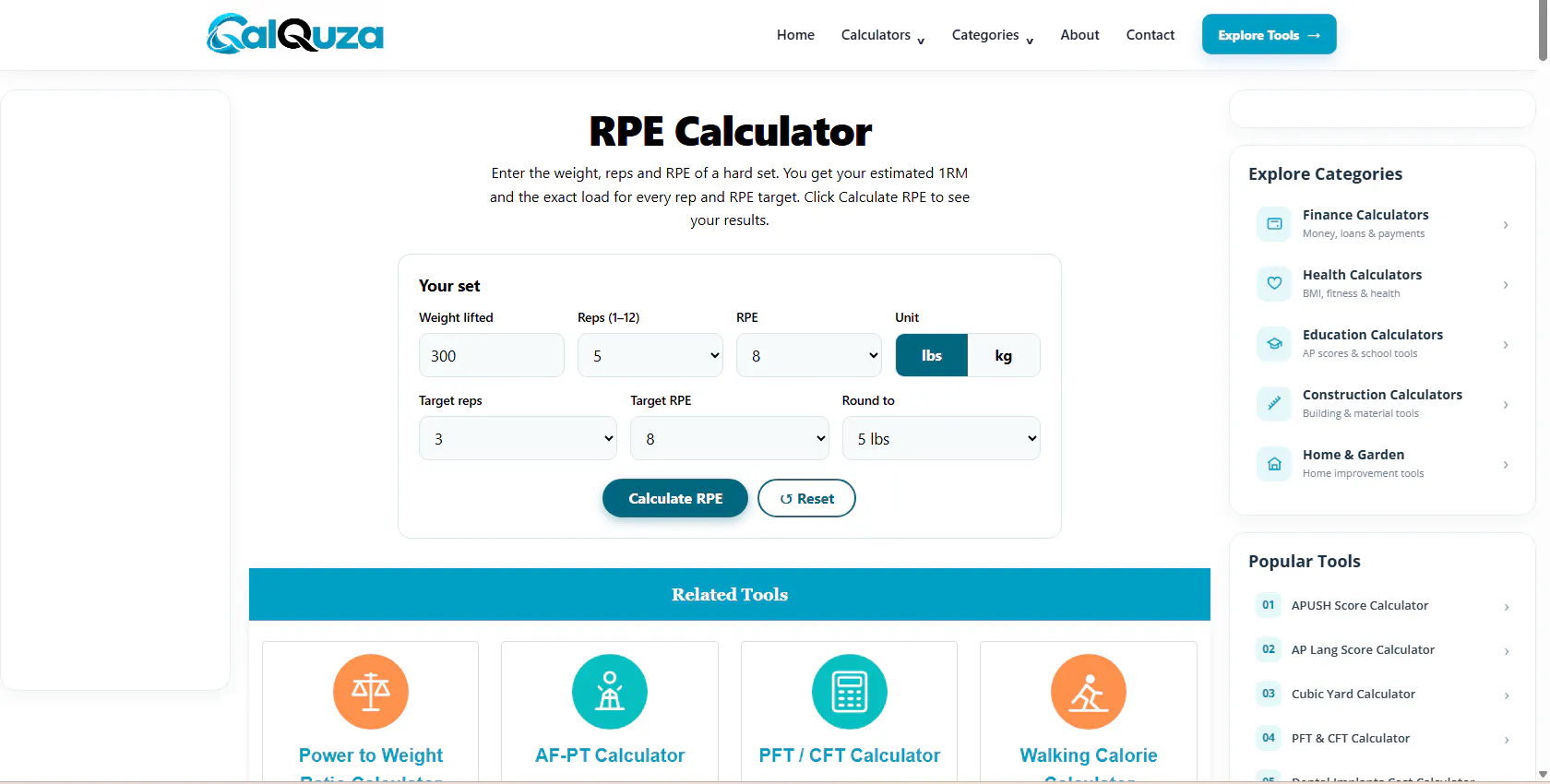 Calquza RPE Calculator gallery image