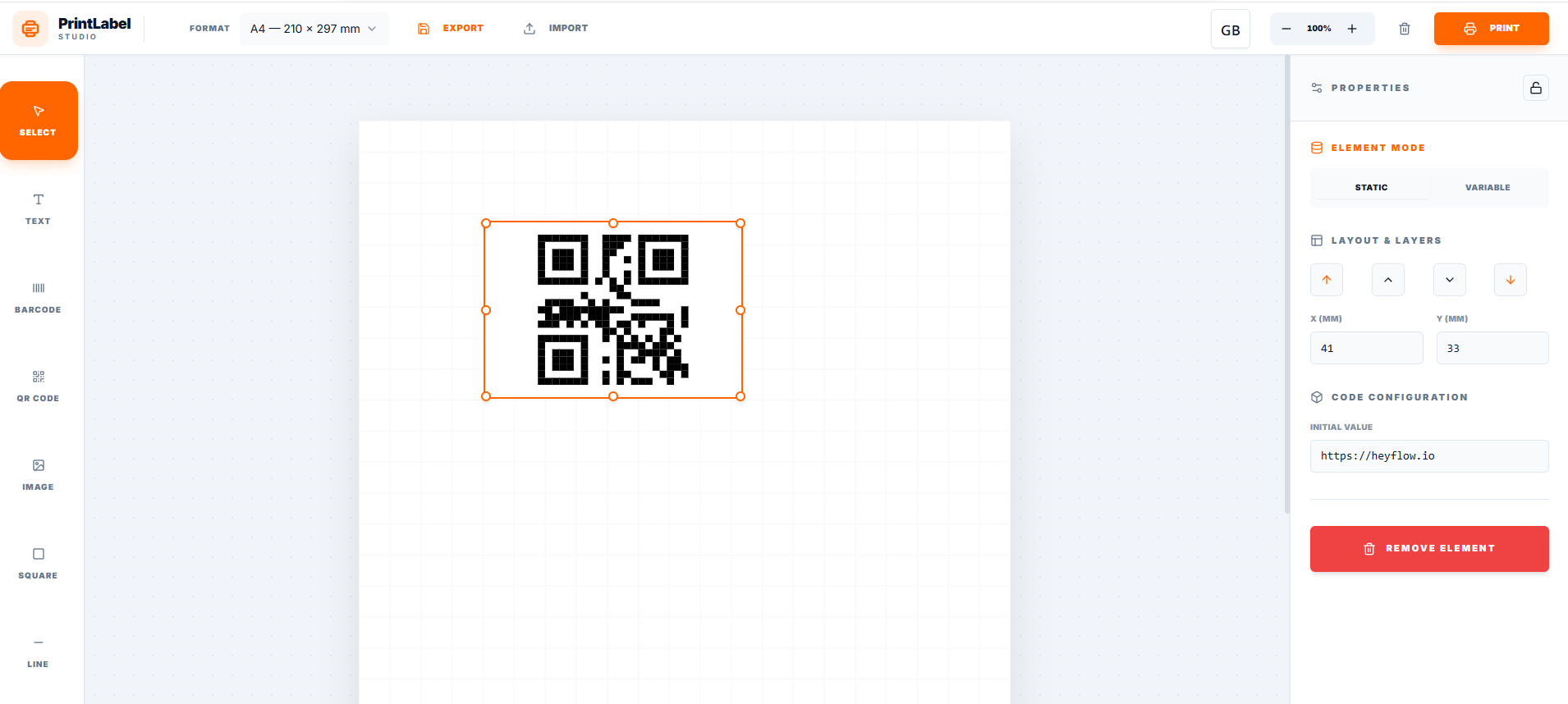 PrintLabel Studio — Label Design gallery image