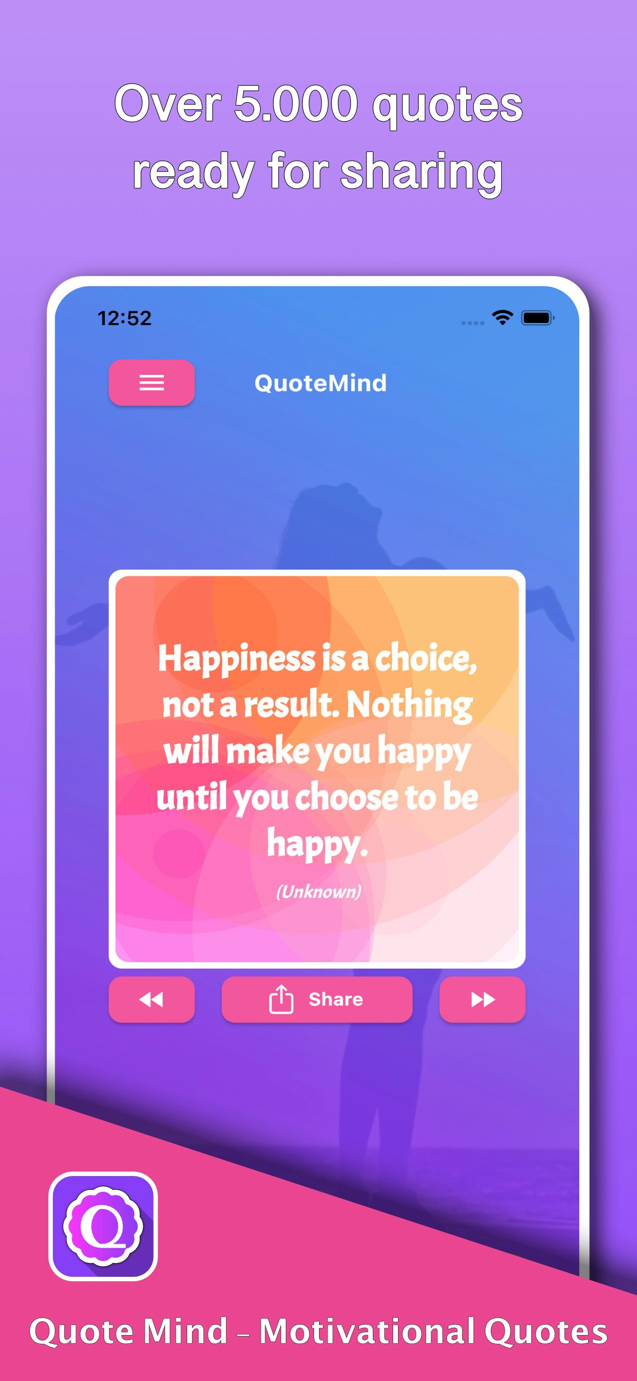 Citas motivacionales - Aplicación para iOS y Android para inspirarme en citas motivacionales media 4