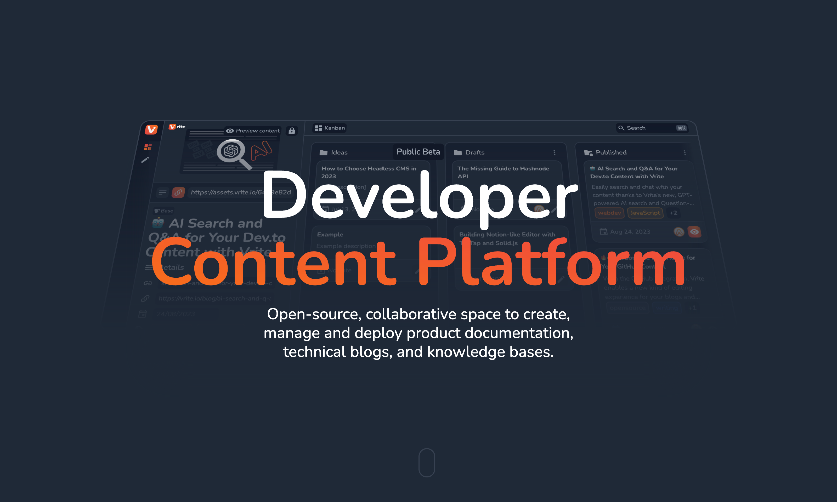 startuptile Vrite-Open-source developer content platform