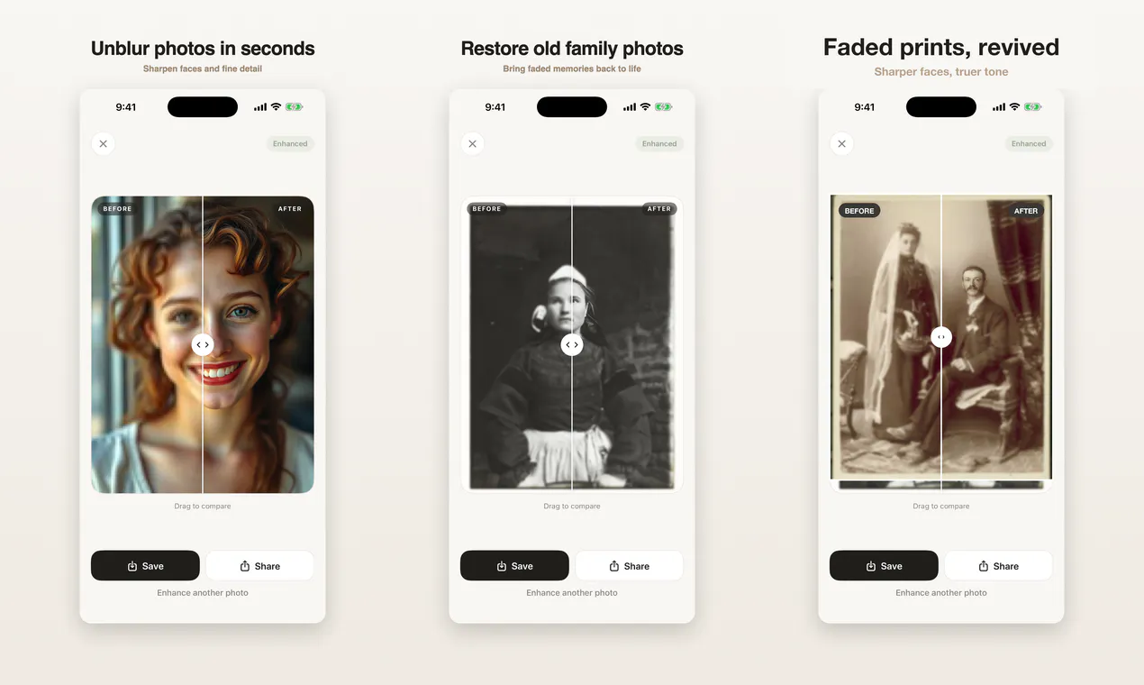 Clara: AI Photo Enhancer gallery image