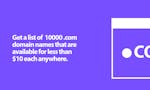10,000 .COM Domains image
