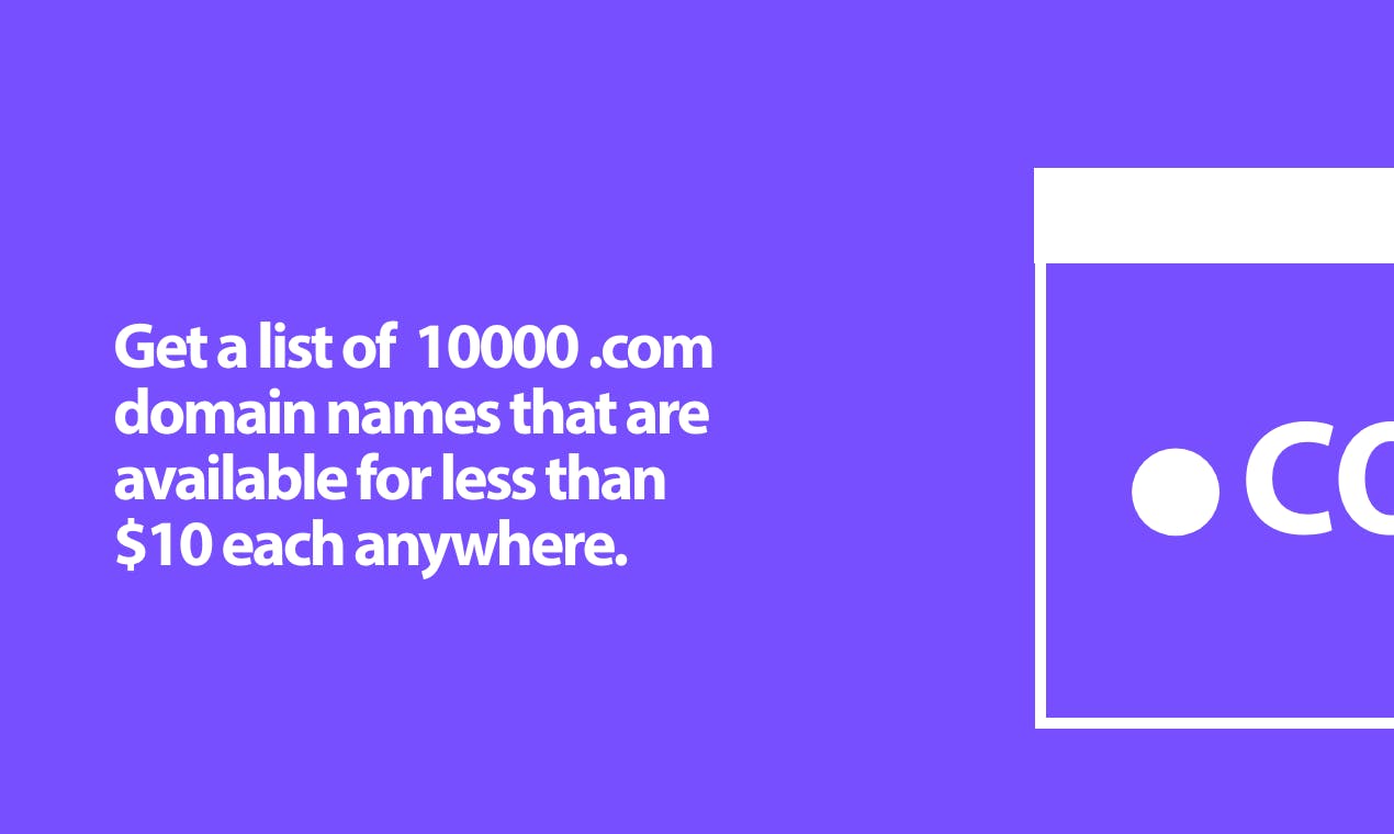10,000 .COM Domains media 1