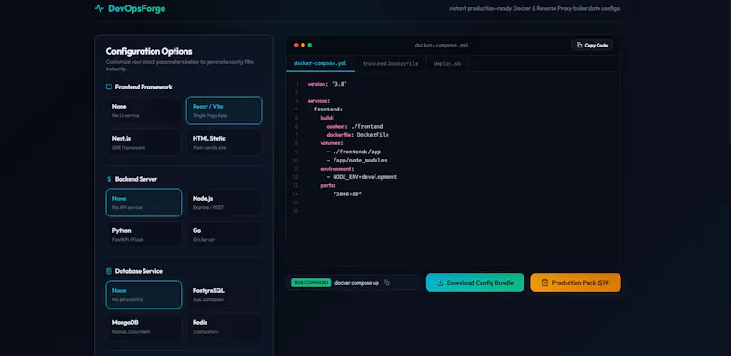 DevOpsForge screenshot 2