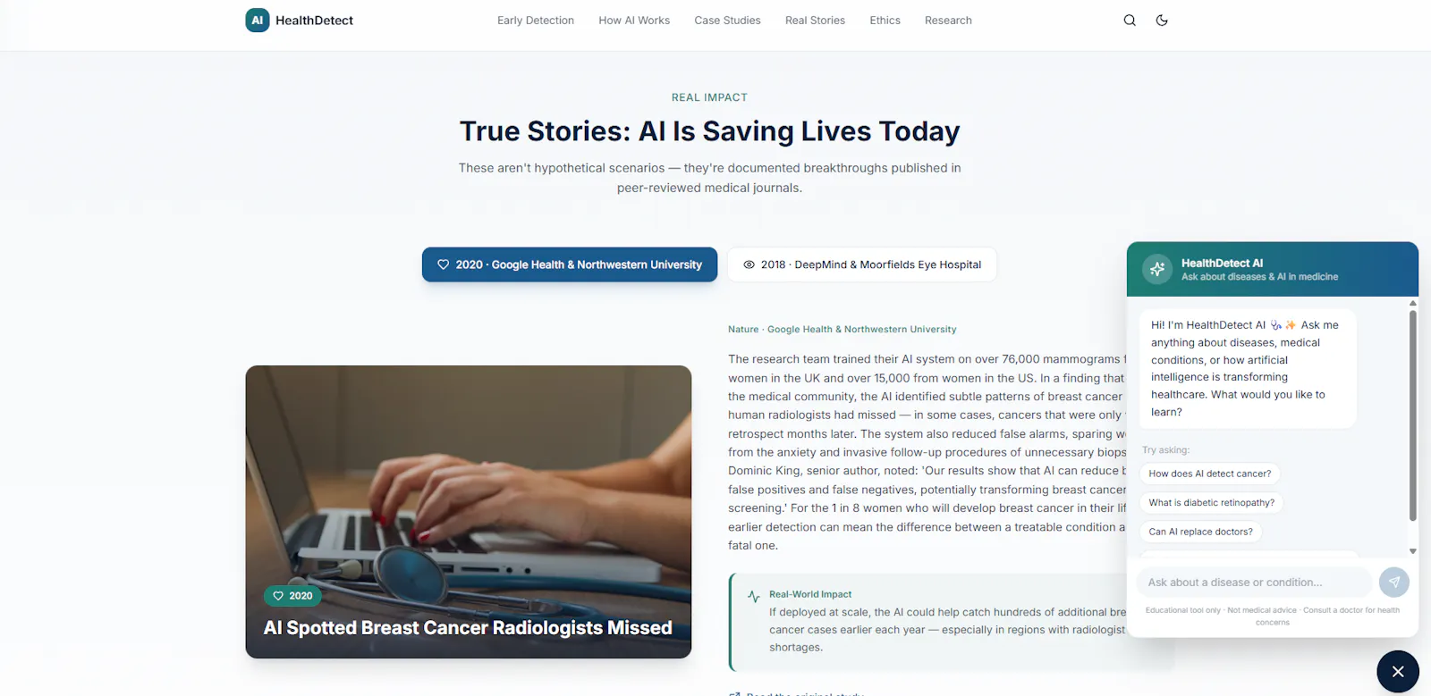 Transforming Modern Healthcare with AI screenshot 3