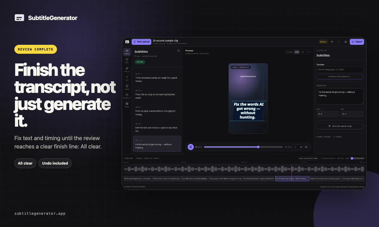 SubtitleGenerator gallery image