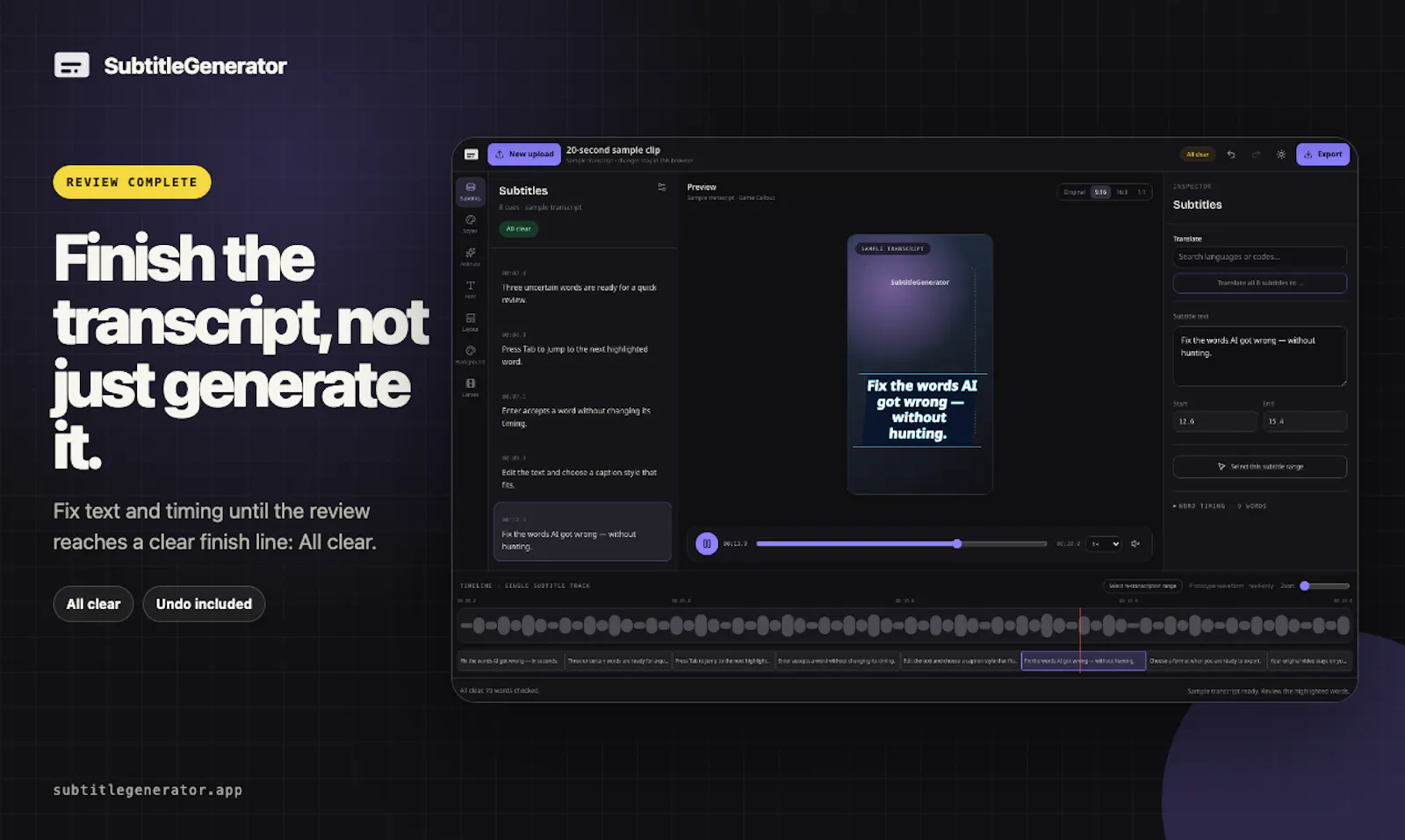 SubtitleGenerator screenshot 5