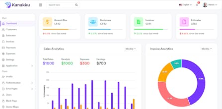 Kanakku Sales ,Invoices & Admin Template gallery image