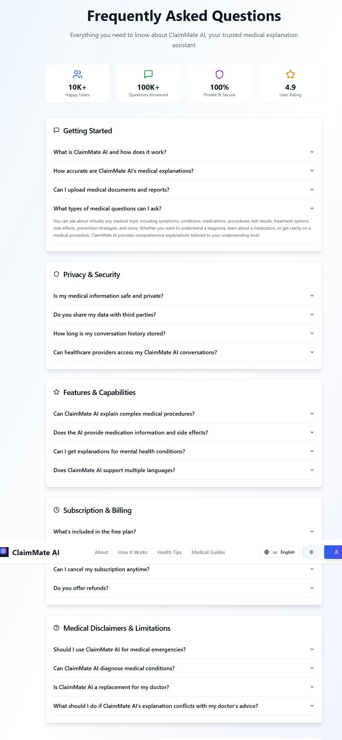 Claimmate ai - Screenshot 2 showing product features and functionality
