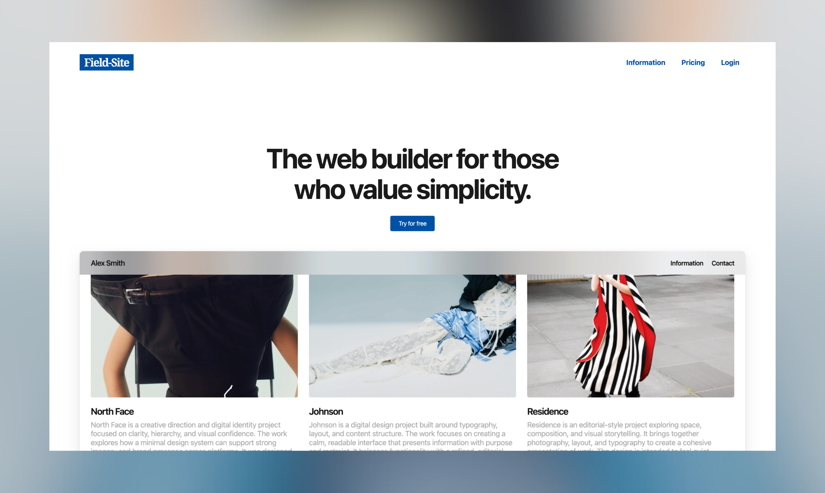 Field Site - Main product screenshot demonstrating key features and user interface