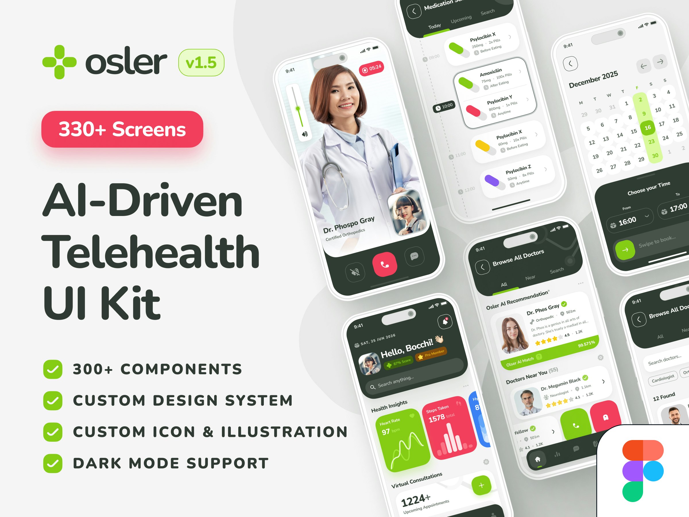 osler UI Kit: AI Telehealth App