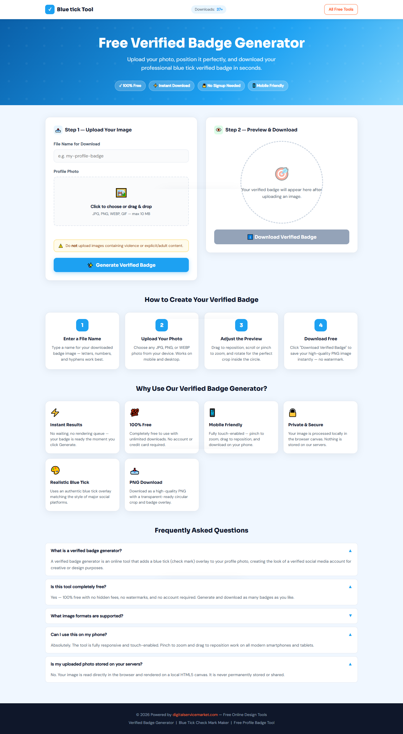 Blue tick generator tool