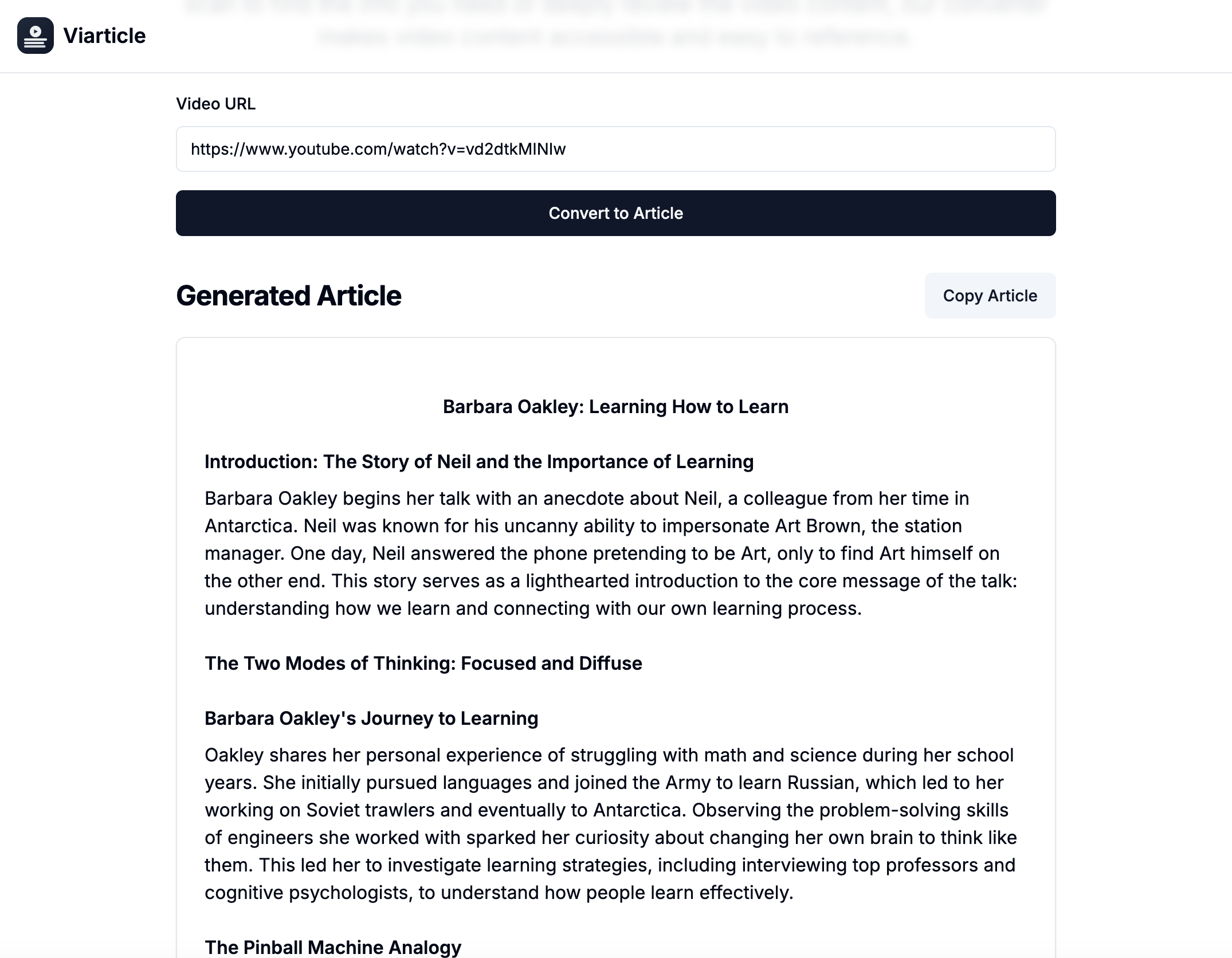 Média Viarticule - Transformer les vidéos en articles facilement lisibles 2