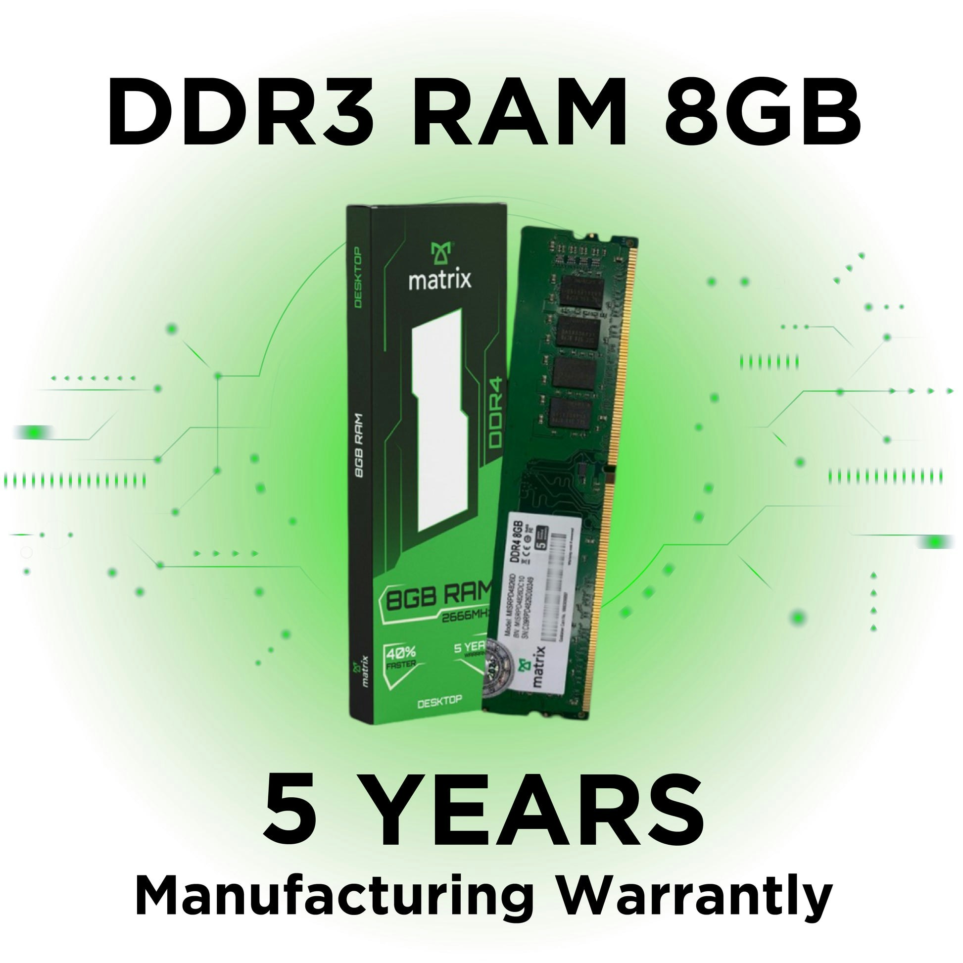 Matrix 8GB DDR3 1600MHz Desktop RAM gallery image