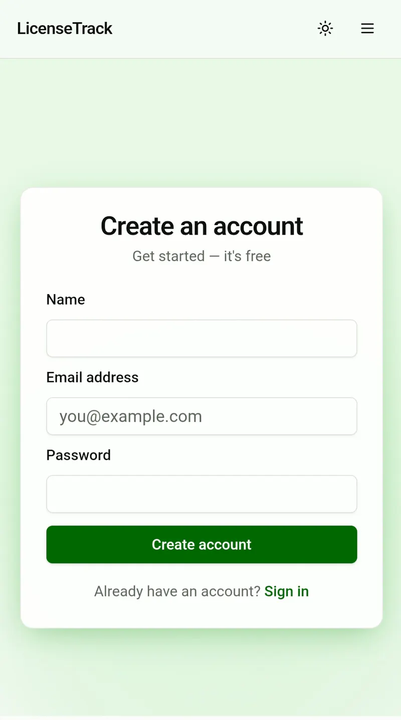 LicenseTrack screenshot 3
